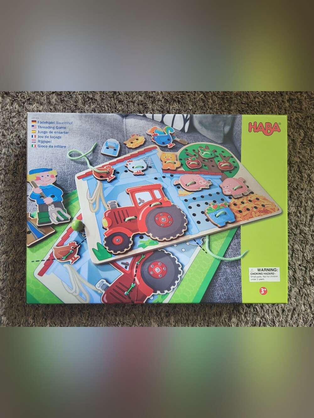 Haba Lacing Farm Threading Game